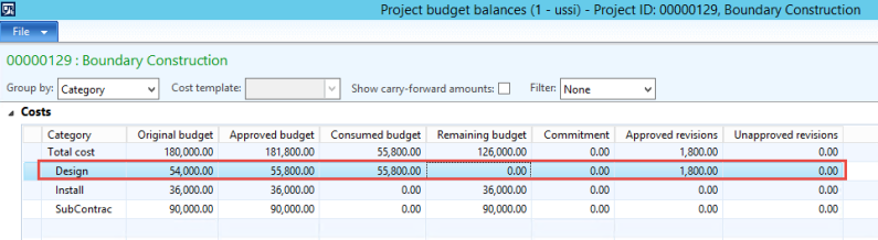 Project Budgeting - Project Budget Balance4